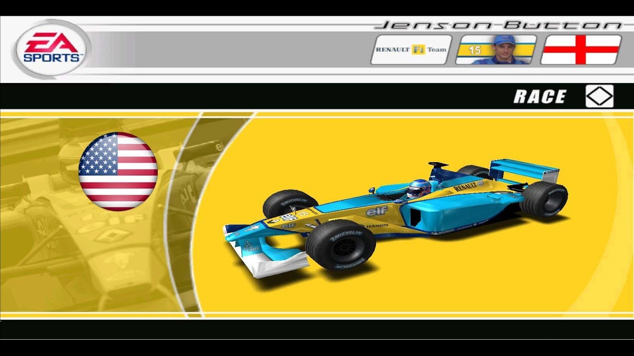 F1 2002 Jenson Button Renault Indianapolis Gameplay