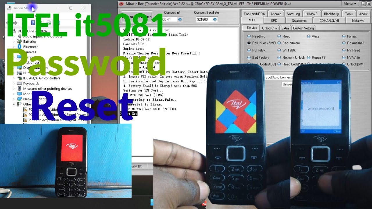 Itel it5081 Password Reset | Itel it2061, it5082 it2163 Password Recover with Miracle Box
