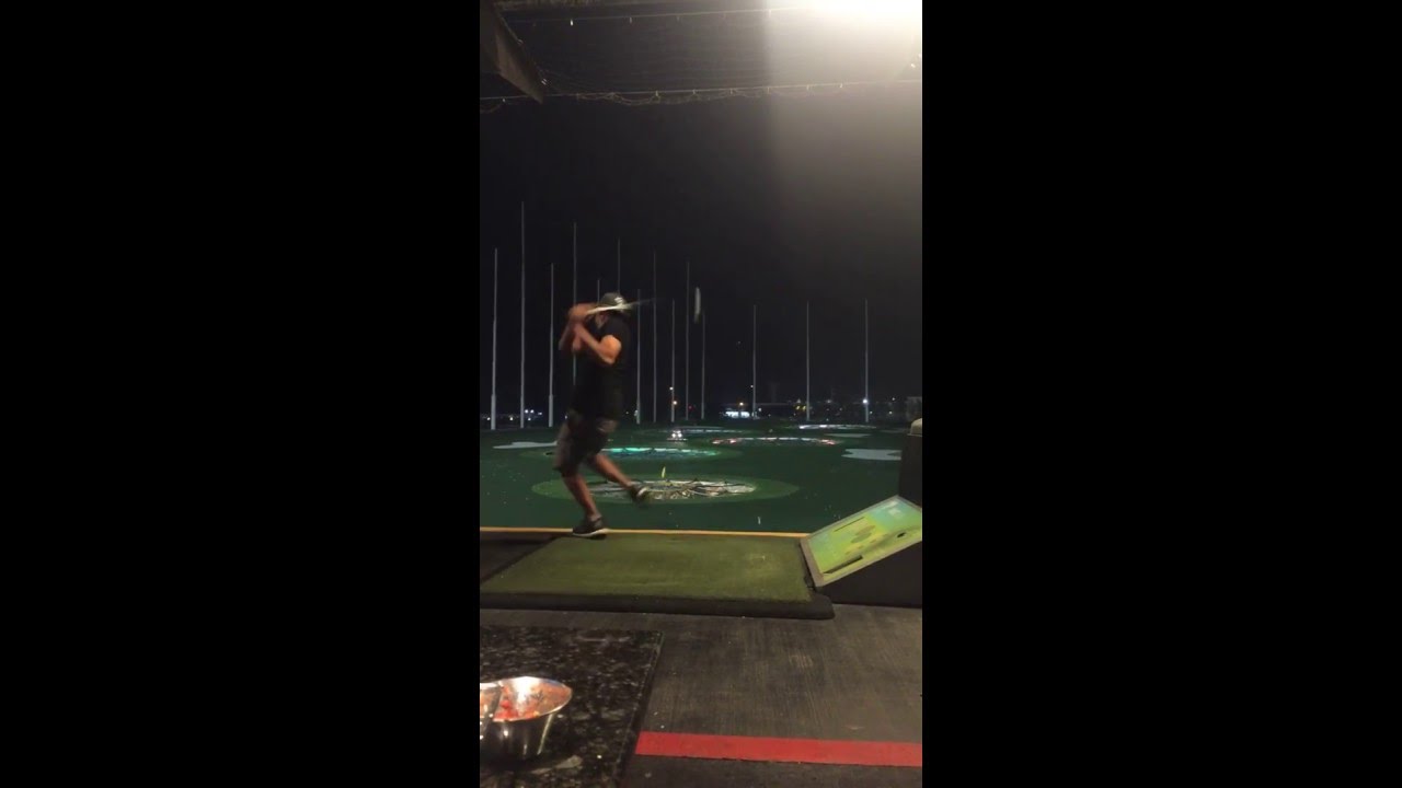 golfer falls of upper level at top golf! Fail!