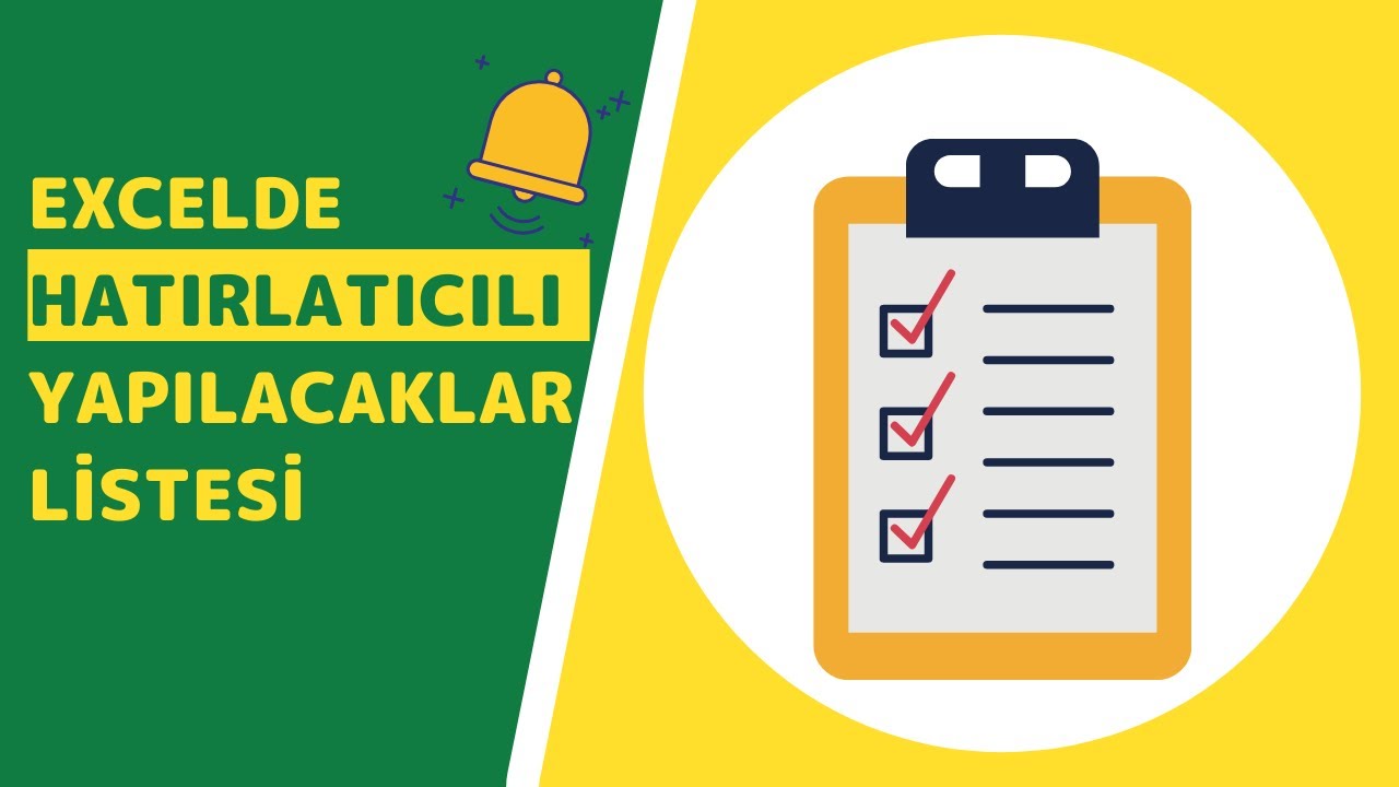 #EXCELDE YAPILACAKLAR LİSTESİ (HATIRLATICILI) - [ONAY KUTUSU]