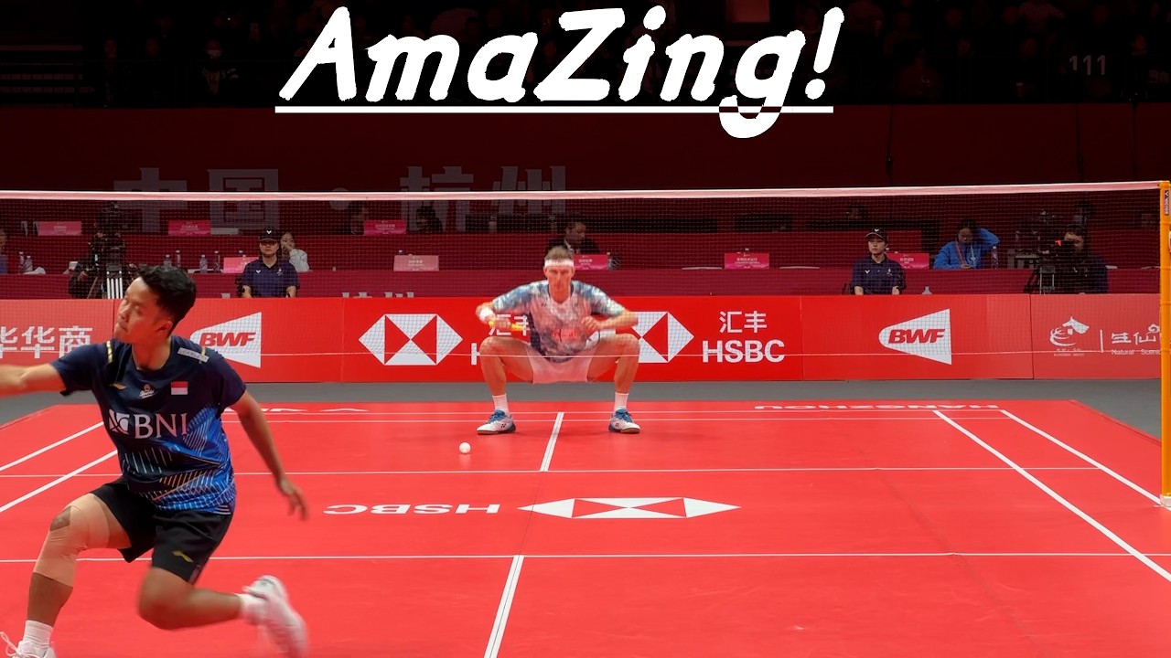 ★AMAZING ! Viktor Axelsen VS Anthony Sinisuka Ginting【 Nice Angle 4K60FPS】BWF World Tour Finals 2023