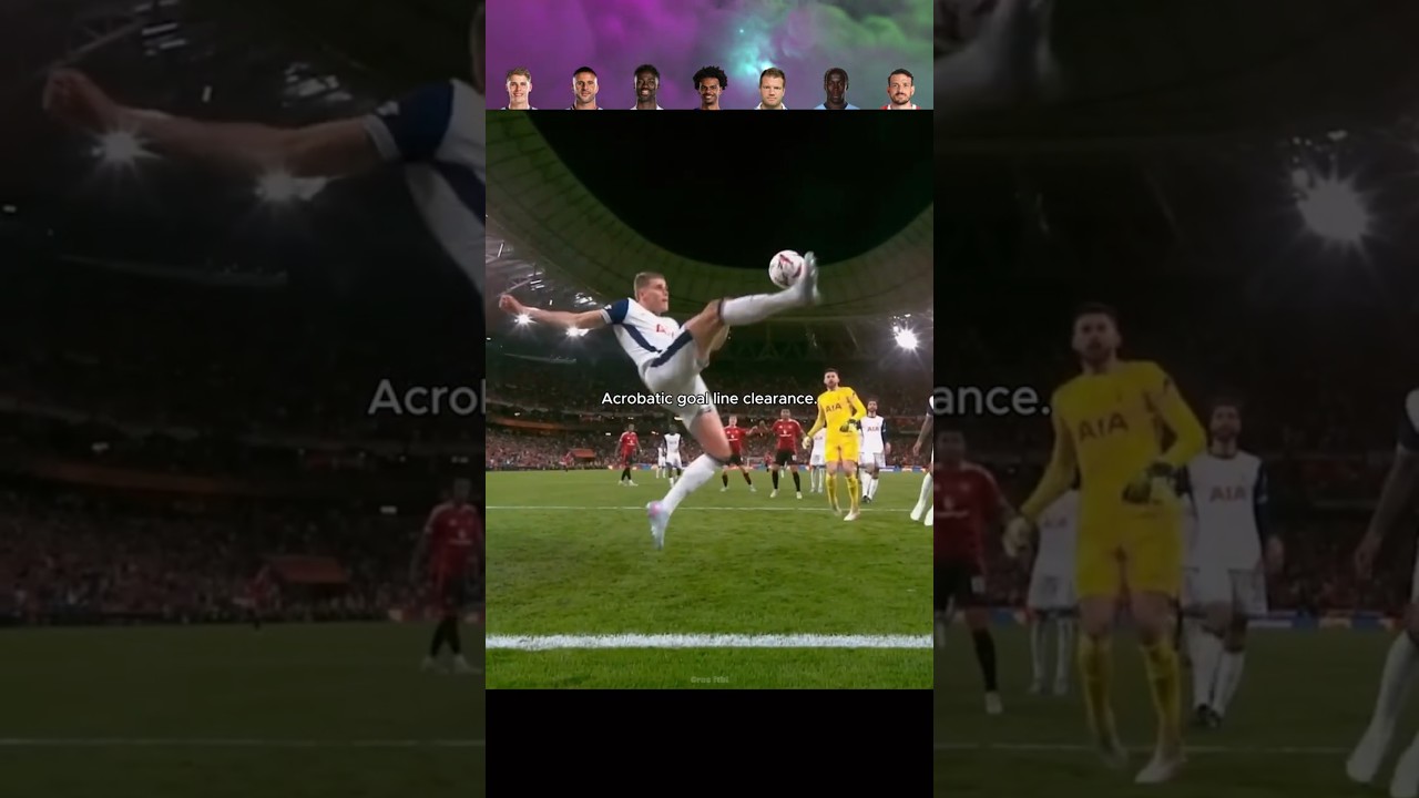 Acrobatic goal line clearance 💀