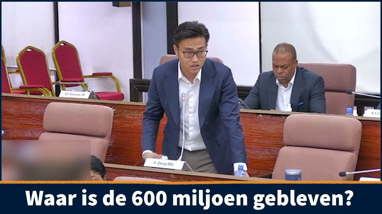 Zheng eist duidelijkheid over besteding van 600 miljoen tijdens DNA vergadering I SUN WEB TV I