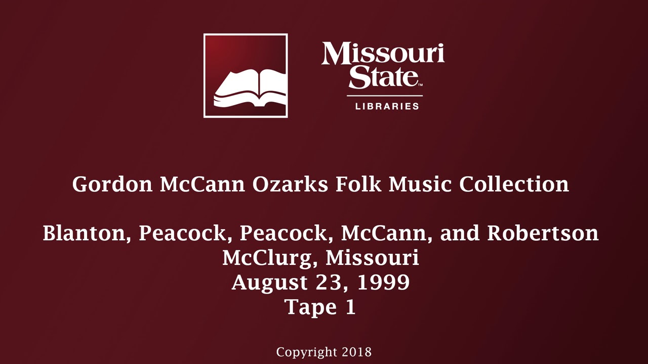 McClurg: Blanton, Peacock, Peacock, McCann, and Robertson, August 23, 1999