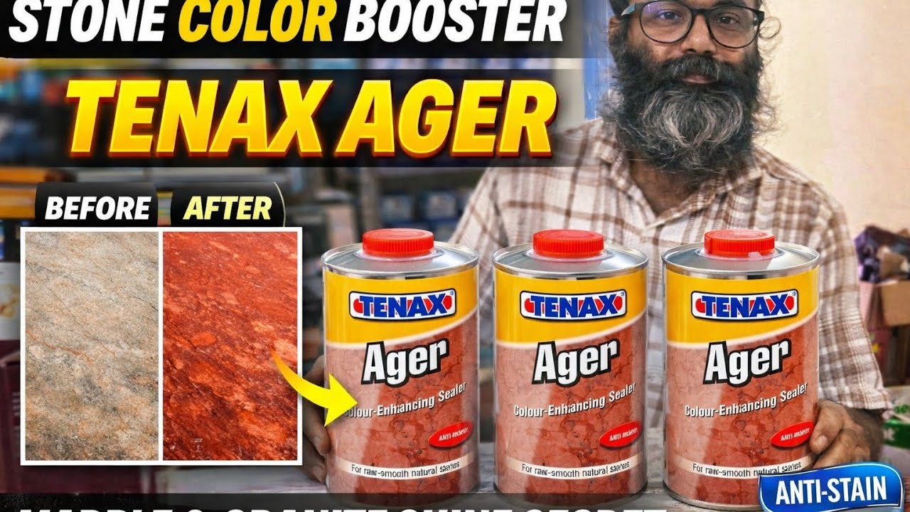 TENAX AGER | Marble & Granite Colour Enhancer | Stone Shine Secret#khammam #buildingmaterial #dance 