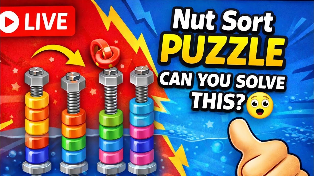 Can You Solve This? 🤯 | Nut Sort Puzzle Live99% F