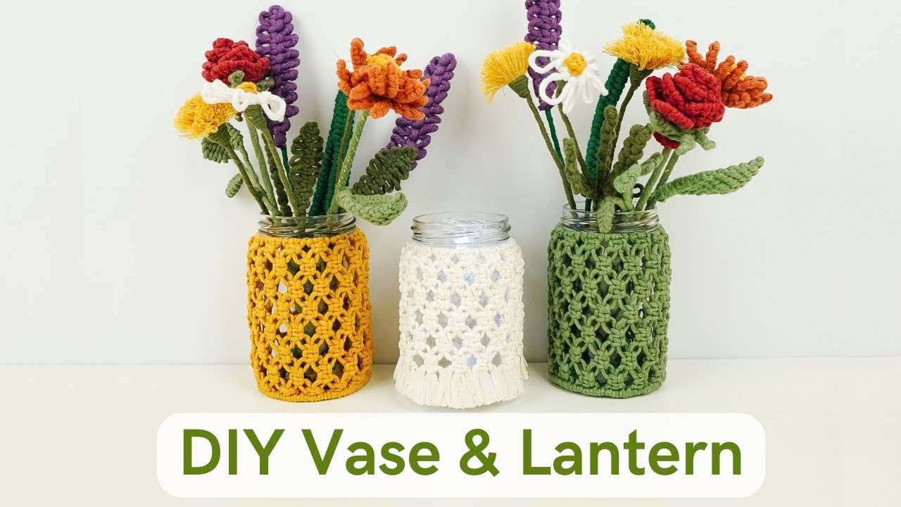 Can You Really Make a Macrame Vase and Lantern with Beginner Knots?!