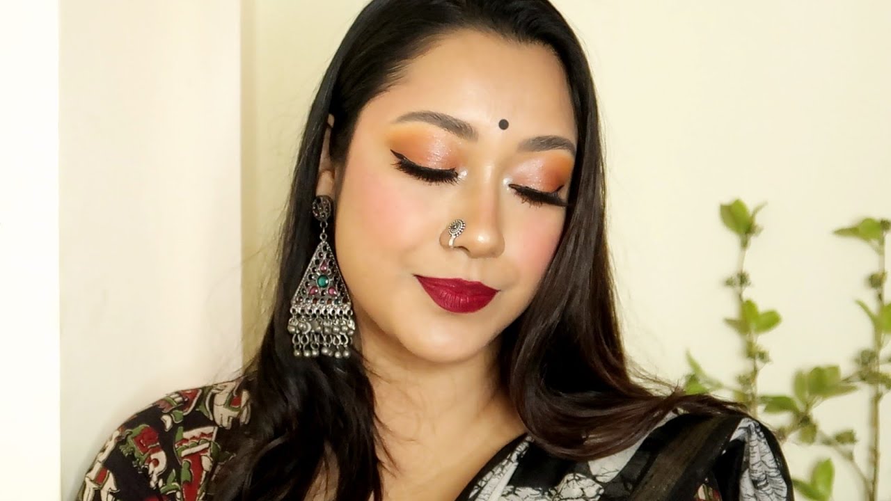 SARASWATI PUJA MAKEUP LOOK 1