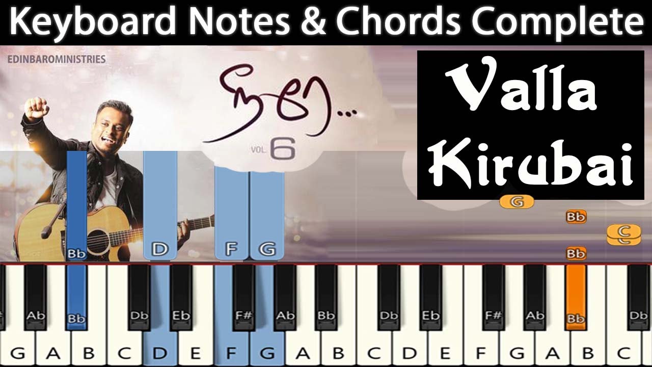 Valla Kirubai Keyboard Notes & Chords | NEERAE 6 | Gersson Edinbaro | Tamil Christian Song