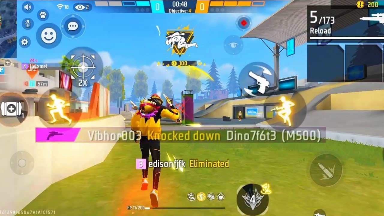Мои видео с игрой в Free Fire в CS:Rank 😎