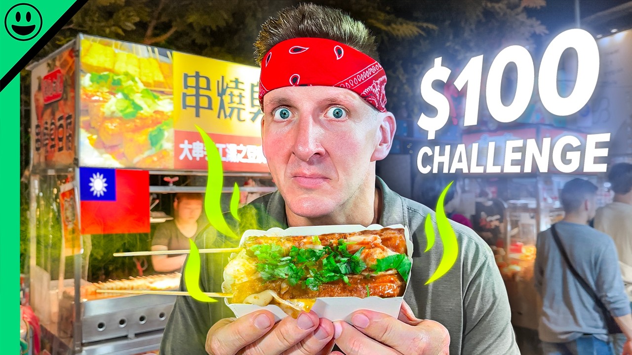 Taiwan Street Food $100 Challenge! Asia's HEART ATTACK Snacks!!