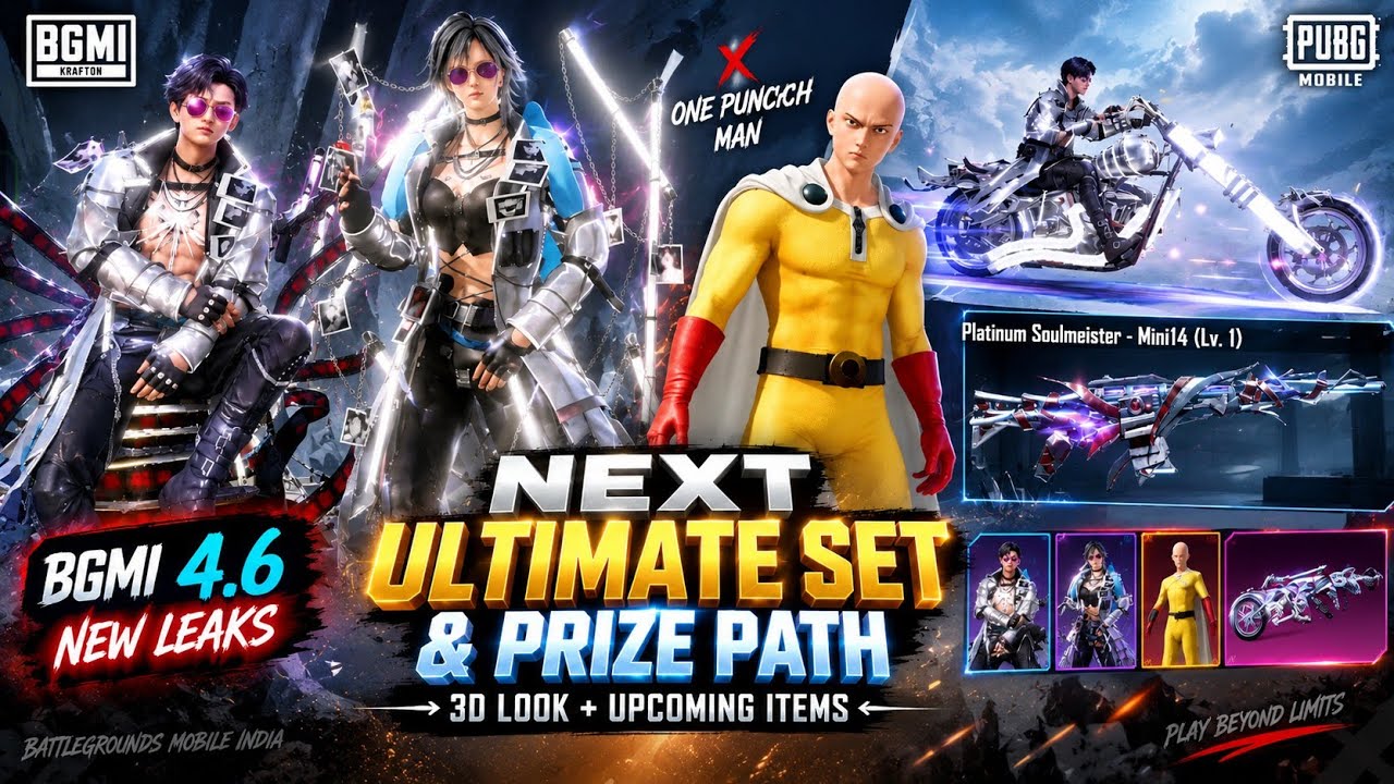 🔥 NEXT ULTIMATE SET 3D LOOK | NEXT LUCKY SPIN 3D LOOK | BGMI 4.6 NEW LEAKS | NEXT PRIZE PATH 3D LOOK