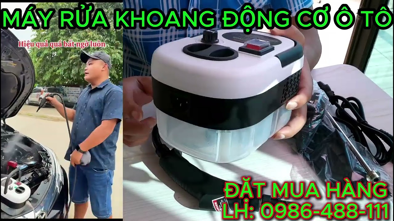 Máy vệ sinh hơi nước nóng xịt rửa khoang động cơ ô tô,nhà bếp ra nước nóng nhanh:0986-488-111