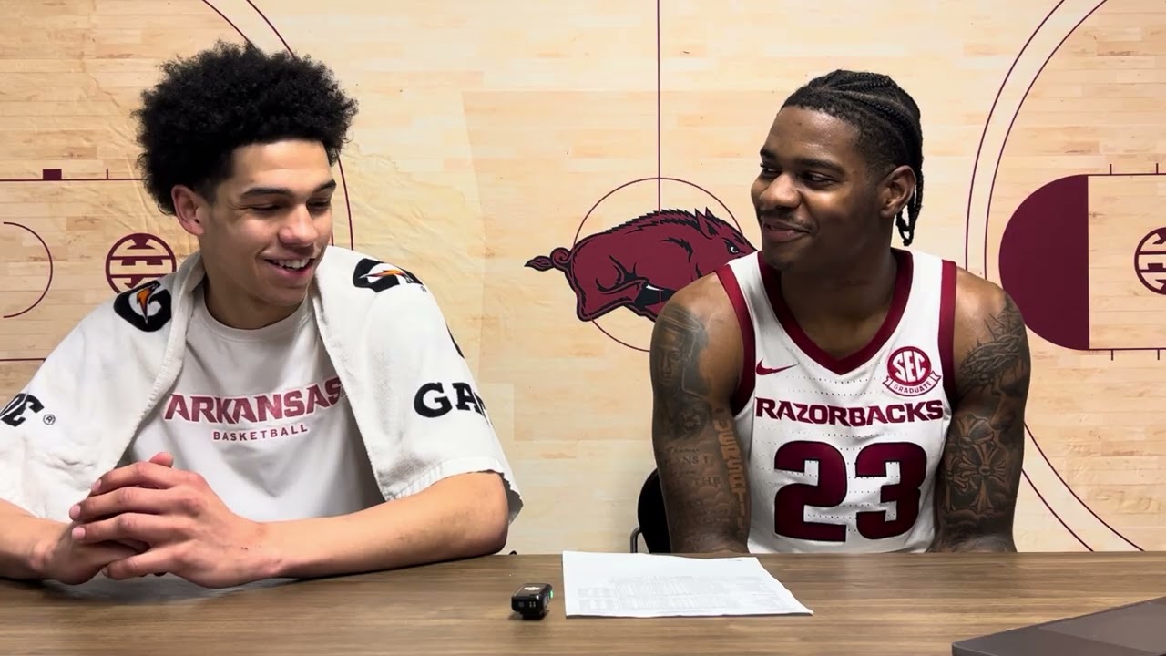Nick Pringle, Isaiah Sealy press conference: Arkansas 88, Mississippi State 68