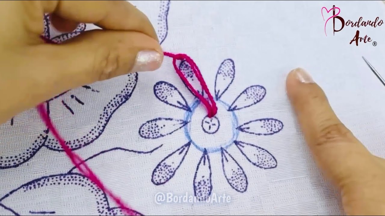 BORDADO FANTASÍA FLORES PEQUEÑAS FÁCILES Y RÁPIDAS | HAND EMBROIDERY FANTASY EASY STITCH