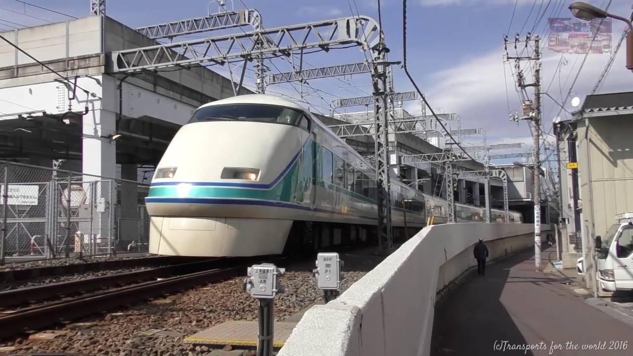 Tobu 100 Series 109 Iki Blue departing Kita Senju Station