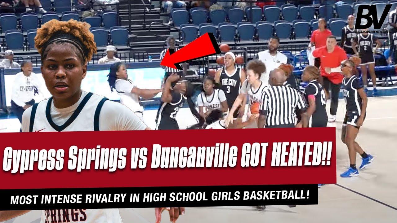 Cypress Springs vs Duncanville GOT HEATED!! Most INTENSE RIVALRY in high school girls basketball!