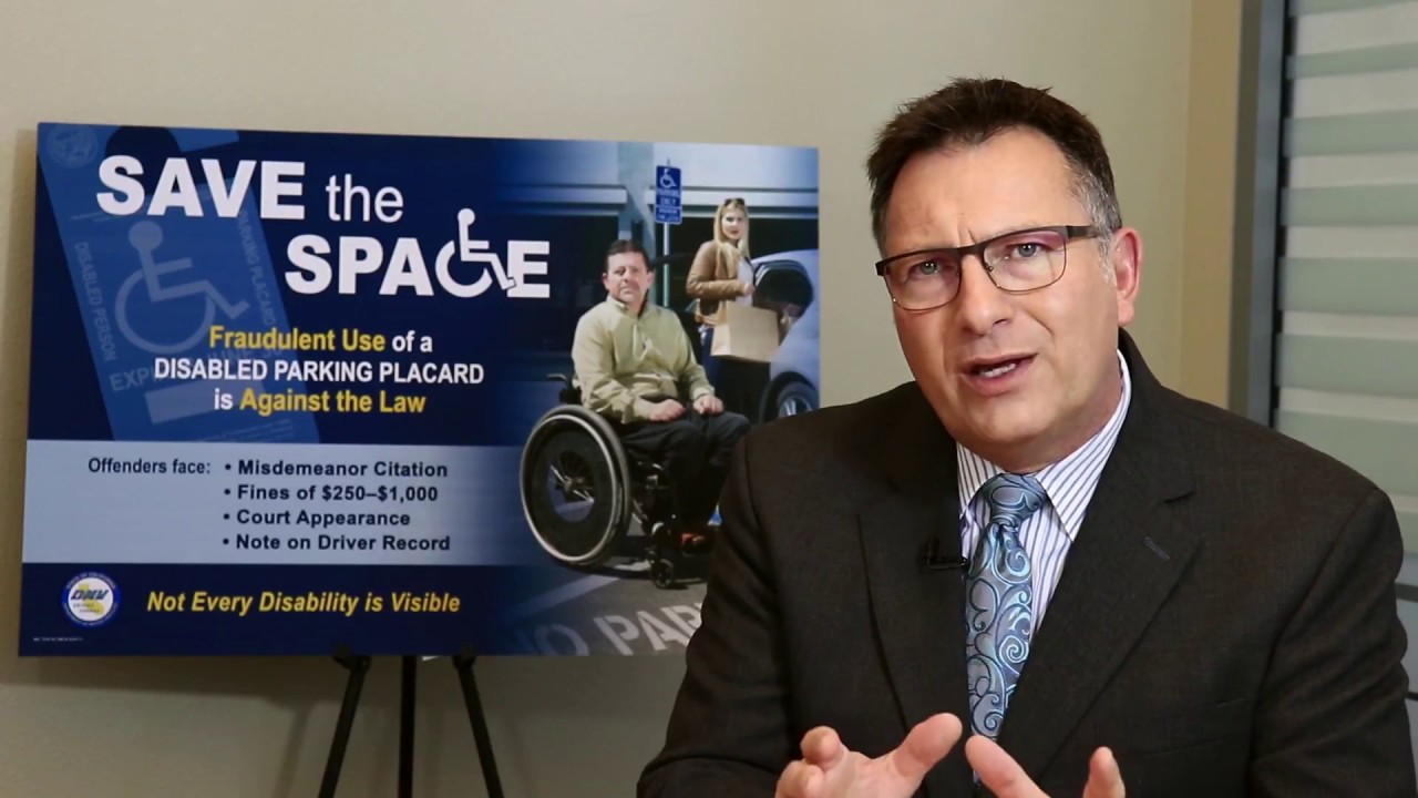 Jaime Garza speaks about disabled person parking placard campaign