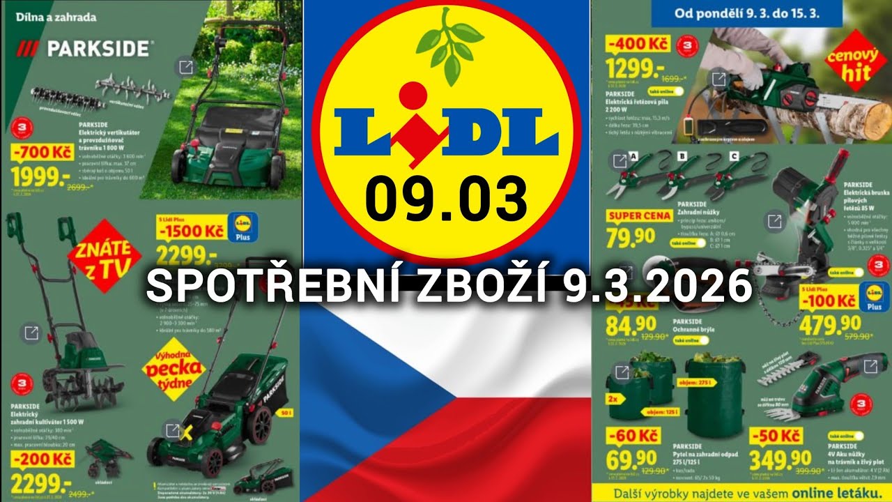 🌿 Lidl Akce Týdne od čtvrtka 9.3. Do 15.3 ✨ Kuchyně Parkside doplňky textil #lidlczech 