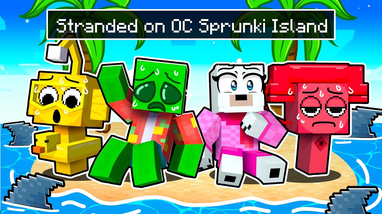 Stranded on an OC SPRUNKI ISLAND in Minecraft!