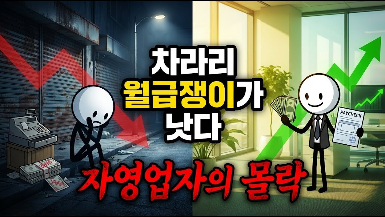 한국 자영업자의 몰락, 차라리 월급쟁이가 낫다! 10명 중 6명이 언급