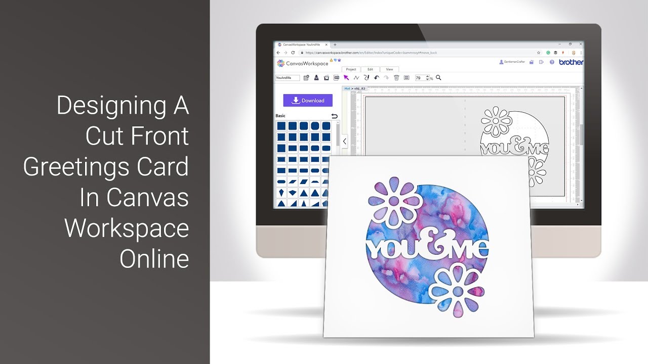 Designing A Cut Front Greetings Card In Canvas Workspace For The Brother Scan N Cut