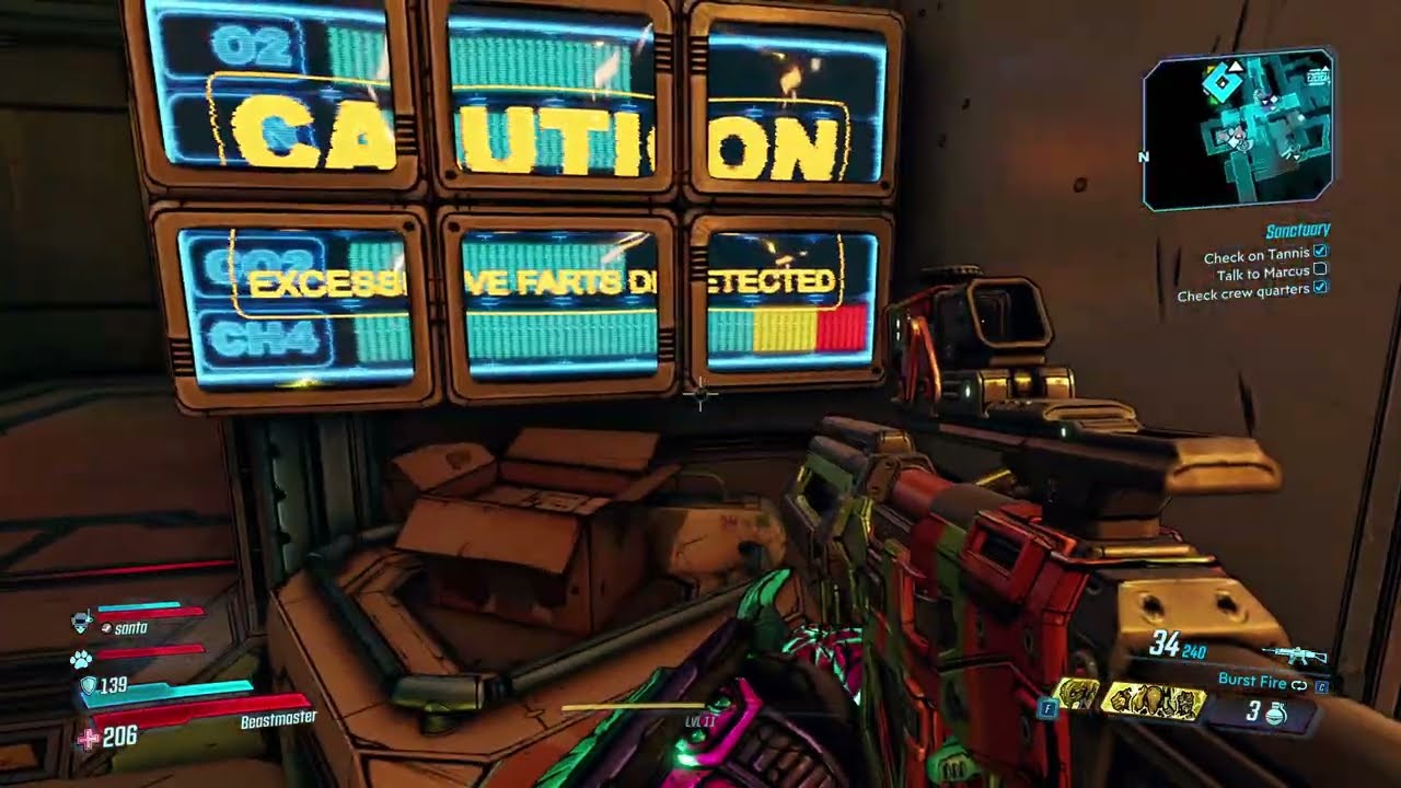 Playing Borderlands 3 with Santa