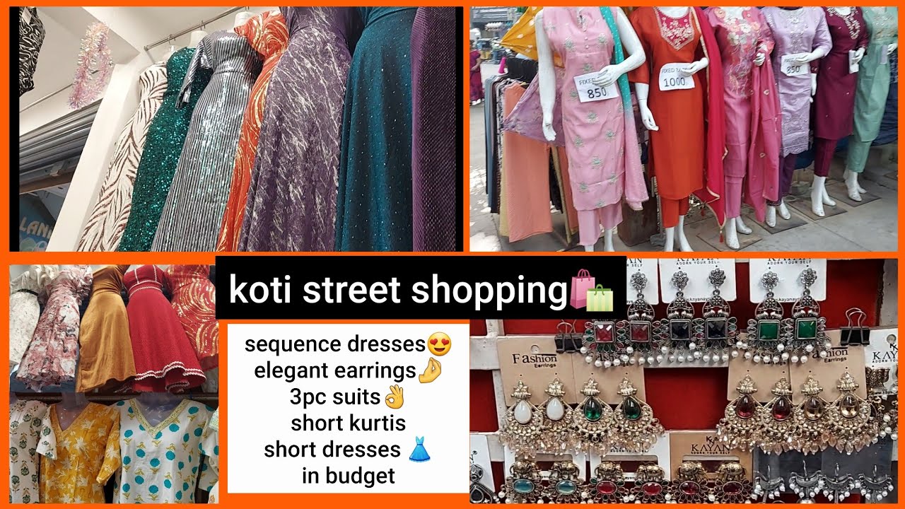 Koti street shopping lowest prices in kurti , dresses, jewelry, bottom wear collection 🛍