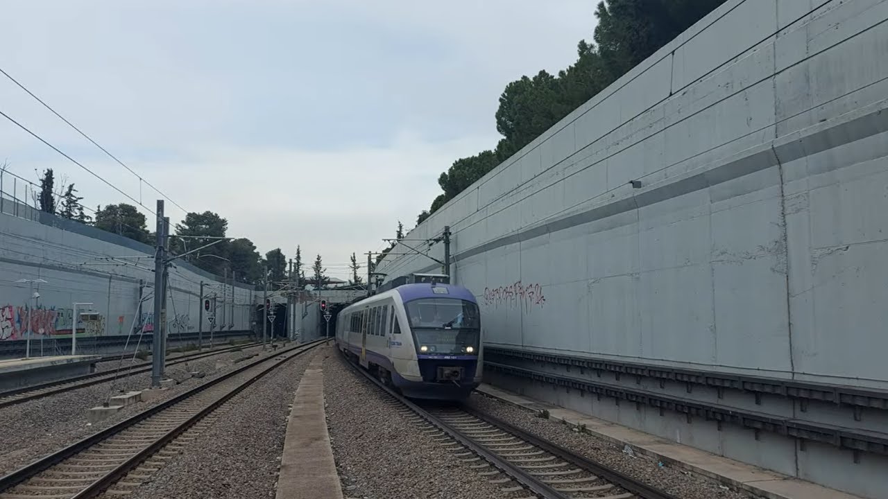 Suburban & Local Trains at Ag Anargyroi | Desiro action