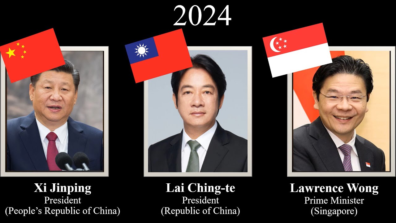 Leaders of China/Taiwan/Singapore, every year (1950-2024)-UPDATED version - #singapore #中国 #台湾 #新加坡