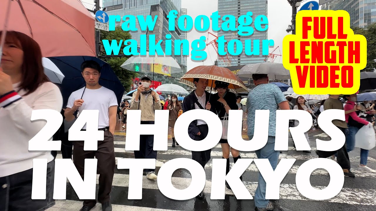 24 Hours in Tokyo 🇯🇵 | Shrines, Shinjuku Crossing, Walking Tour | (Long Edit - No Music, Just Vibes)