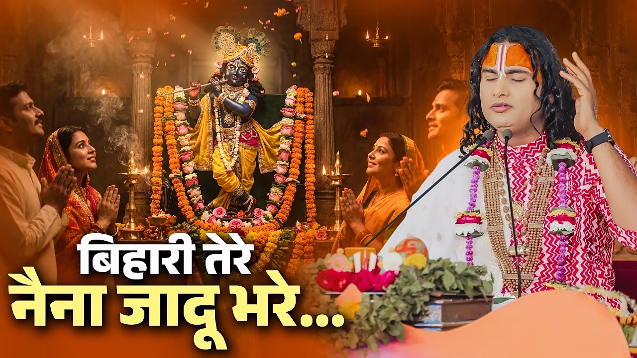 बिहारी तेरे नैना जादू भरे | Bihari Tere Naina Jadu Bhare | अनिरुद्धाचार्य जी महाराज
