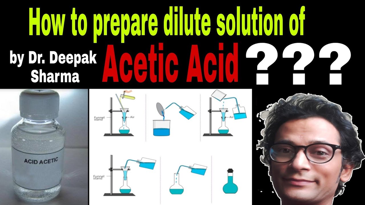 How to prepare dilute solution of Acetic Acid in laboratory
