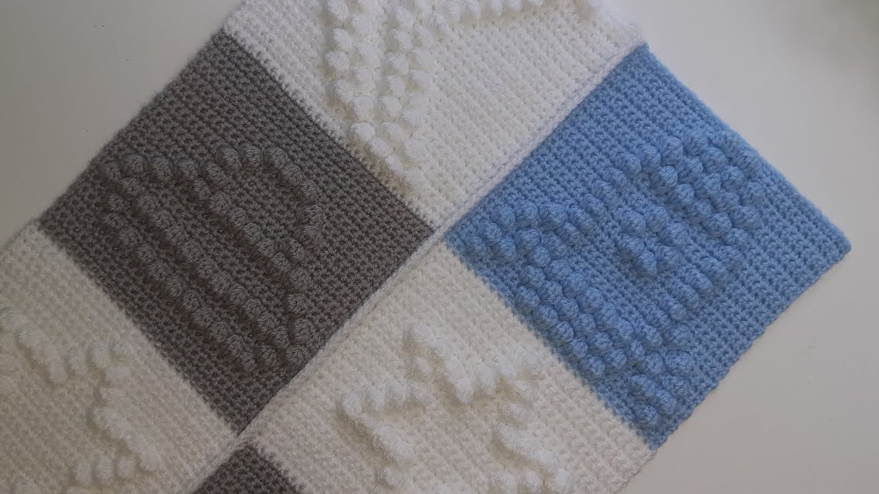 part 2 space blanket  ,bobble rocket , bobble stitch ,easycrochet