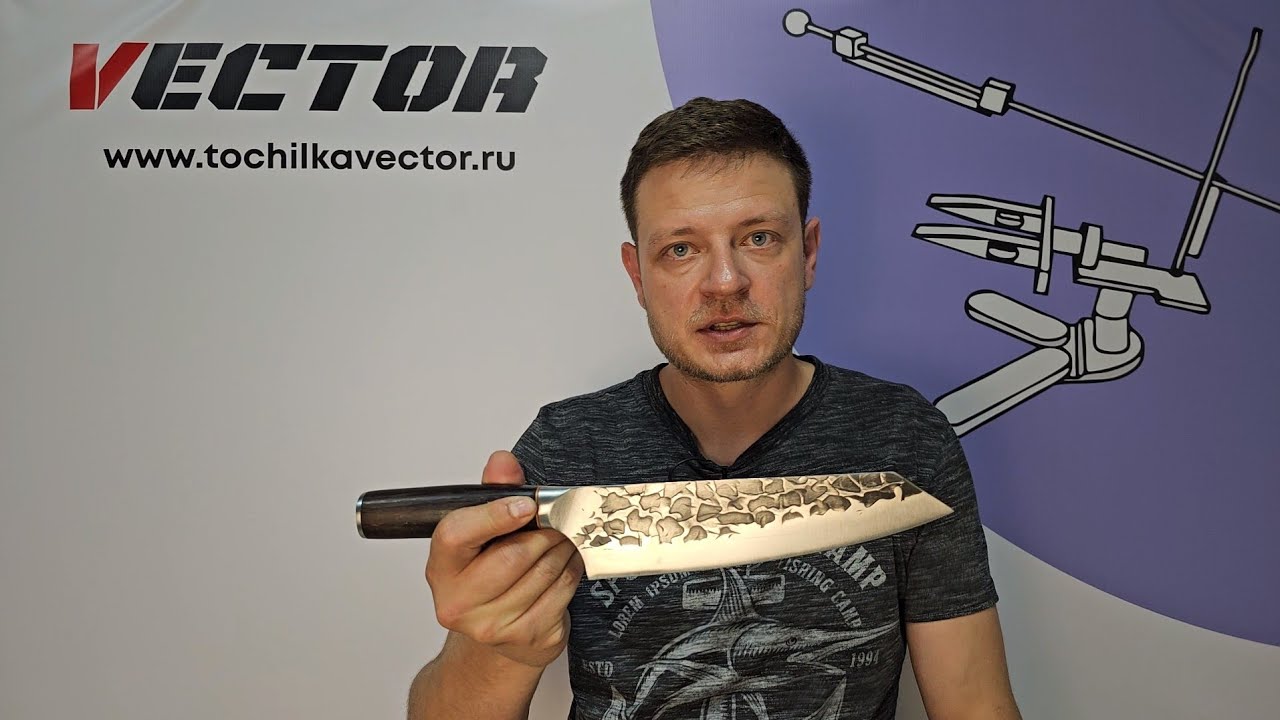 Заточка кухонного ножа с помощью комбинированного комплекта абразивов. МС-1, ОА и Байкалит туффит.
