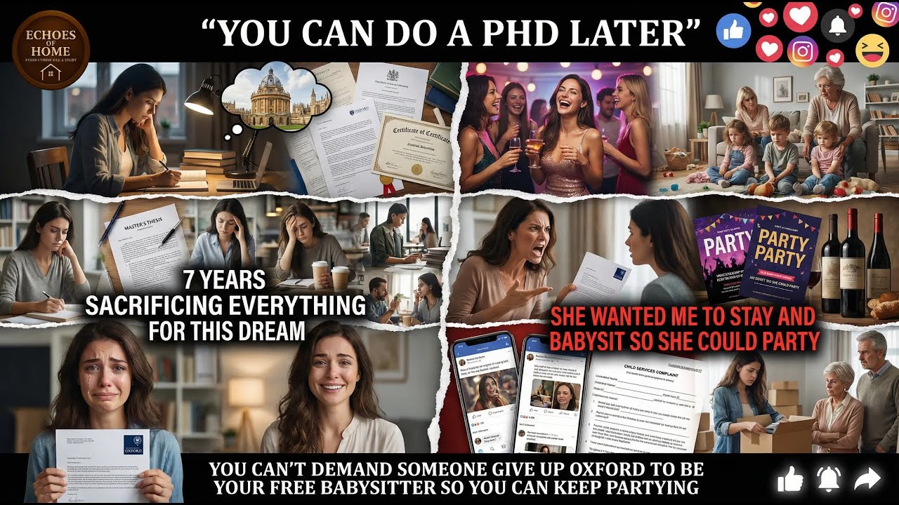 I Got Accepted To Oxford For My PhD. My Sister Demanded I Turn It Down To Babysit Her Three Kids...