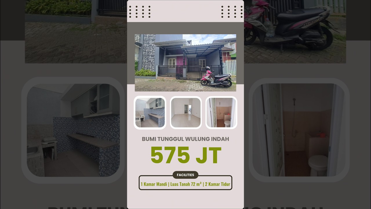 RUMAH MURAH DI AREA KOS TUNGGUL WULUNG MALANG
