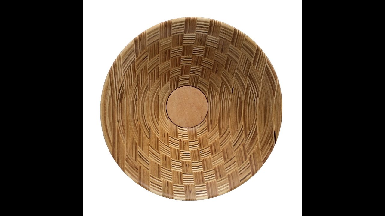 Bowl from a Board using Baltic Birch Plywood with a Weave Style