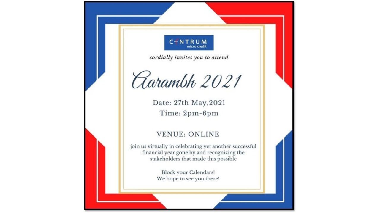Centrum Microcredit Ltd  Aarambh 2021