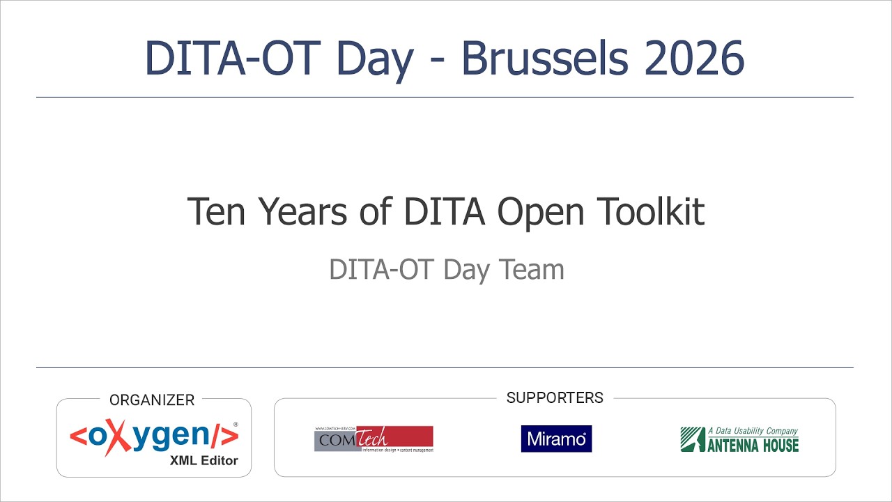 Десять лет открытому инструментарию DITA
