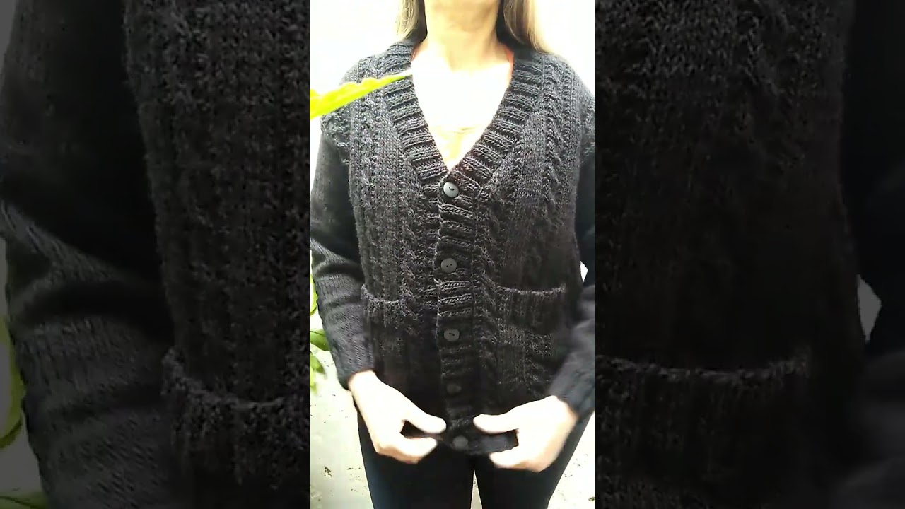 saco o cardigan tejido en 2 agujas para mujer