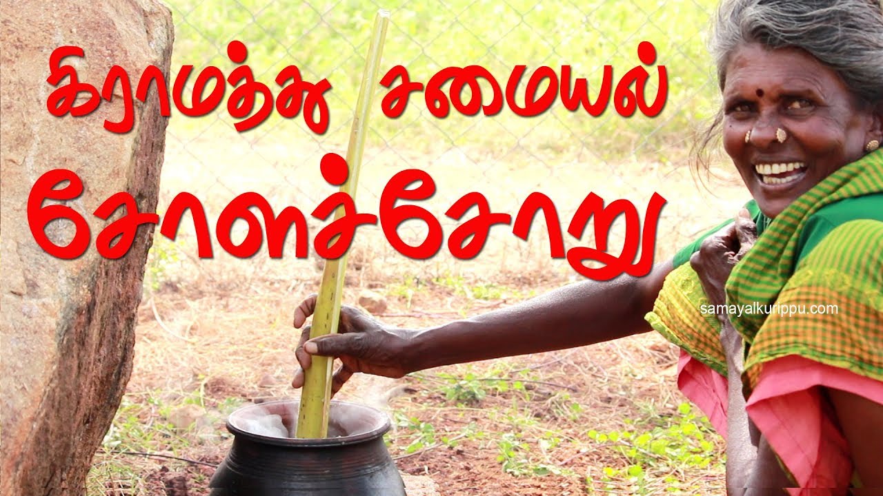My village Food Chola Choru Recipe in Tamil | கிராமத்து சமையல் சோளச்சோறு | Samayalkurippu