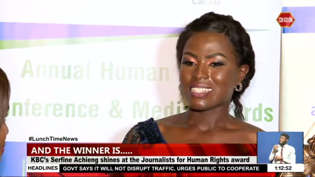 KBC’s Serfine Achieng shines at the Journalists for Human Rights award