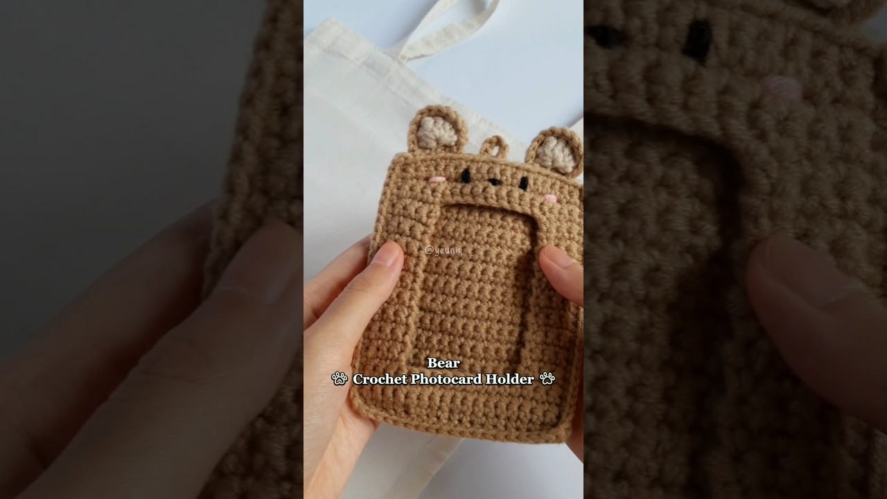 Bear Crochet Photocard Holder ʕ⁠っ⁠&bull;⁠ᴥ⁠&bull;⁠ʔ⁠っ ♡