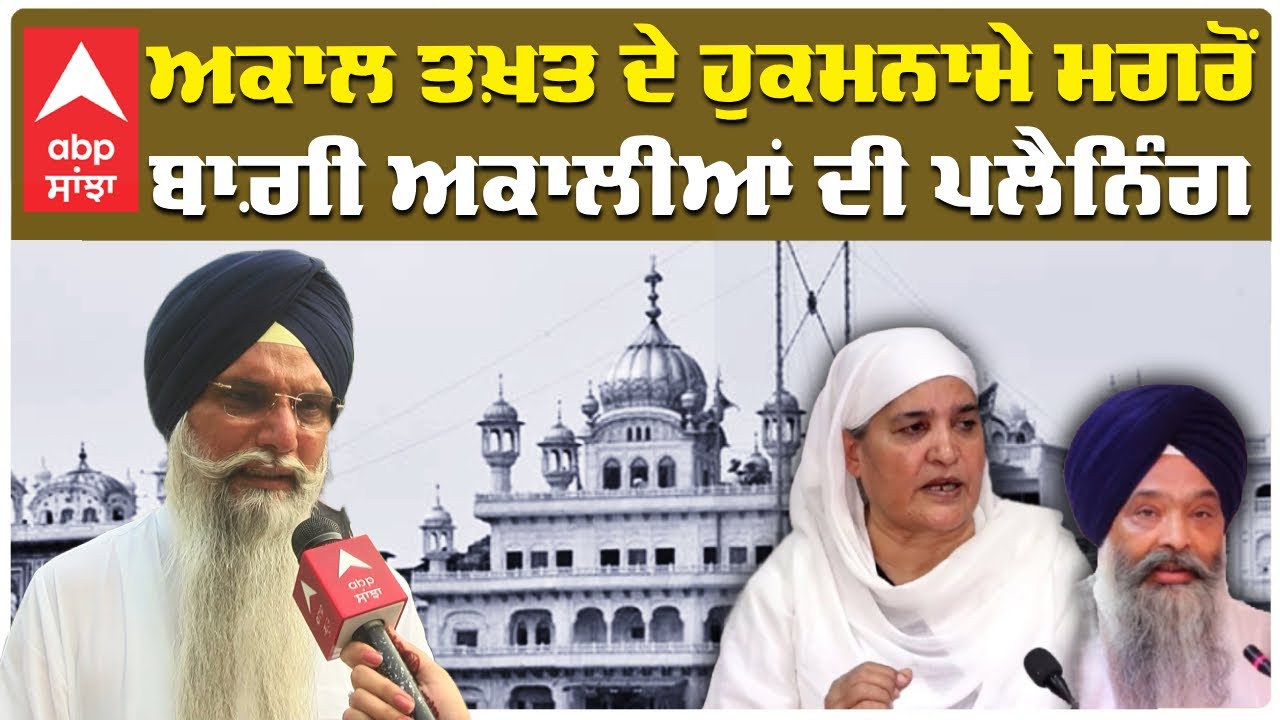 Akali Dal Clash | Shri Akal Takth Sahib | ਅਕਾਲ ਤਖ਼ਤ ਦੇ ਹੁਕਮਨਾਮੇ ਮਗਰੋਂ ਬਾਗ਼ੀ ਅਕਾਲੀਆਂ ਦੀ ਪਲੈਨਿੰਗ |Abp