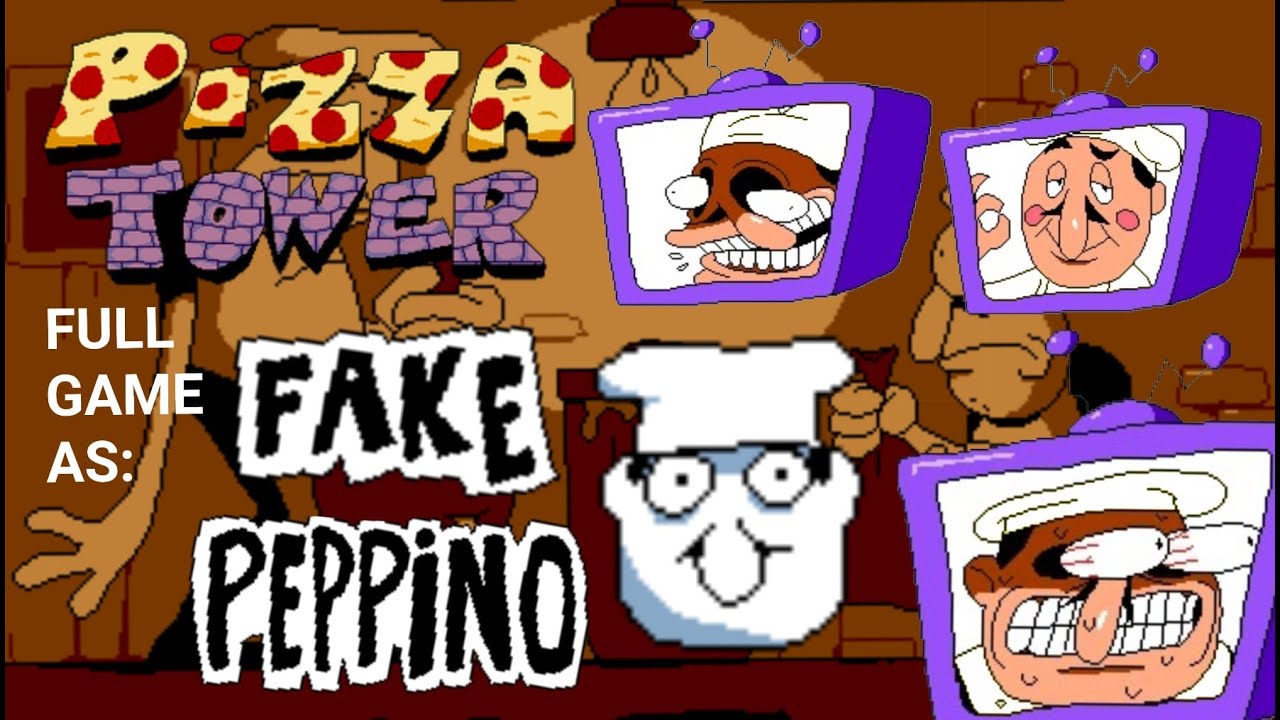Pizza tower FULL GAME as Fake Peppino (mod version 3.0)