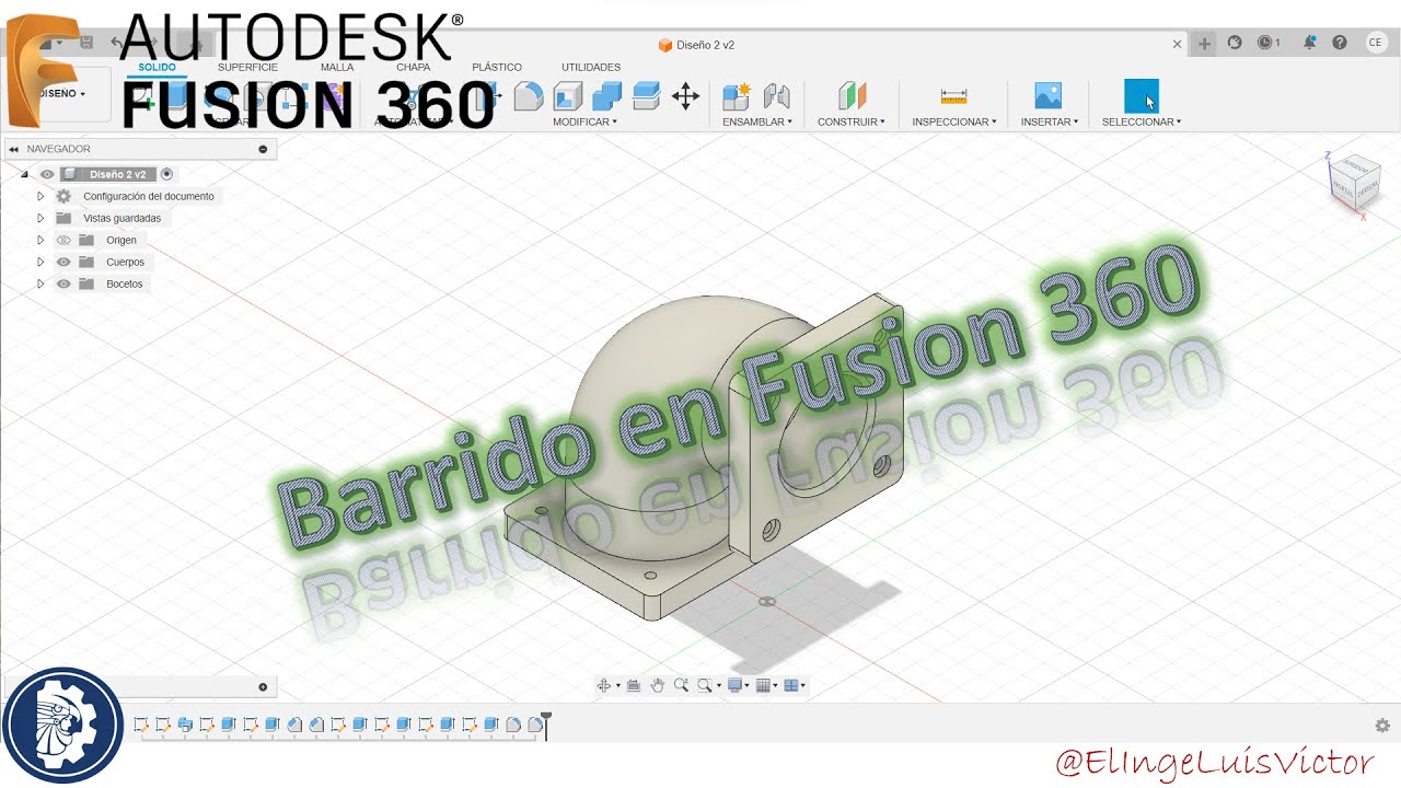 Barrido en Fusion 360