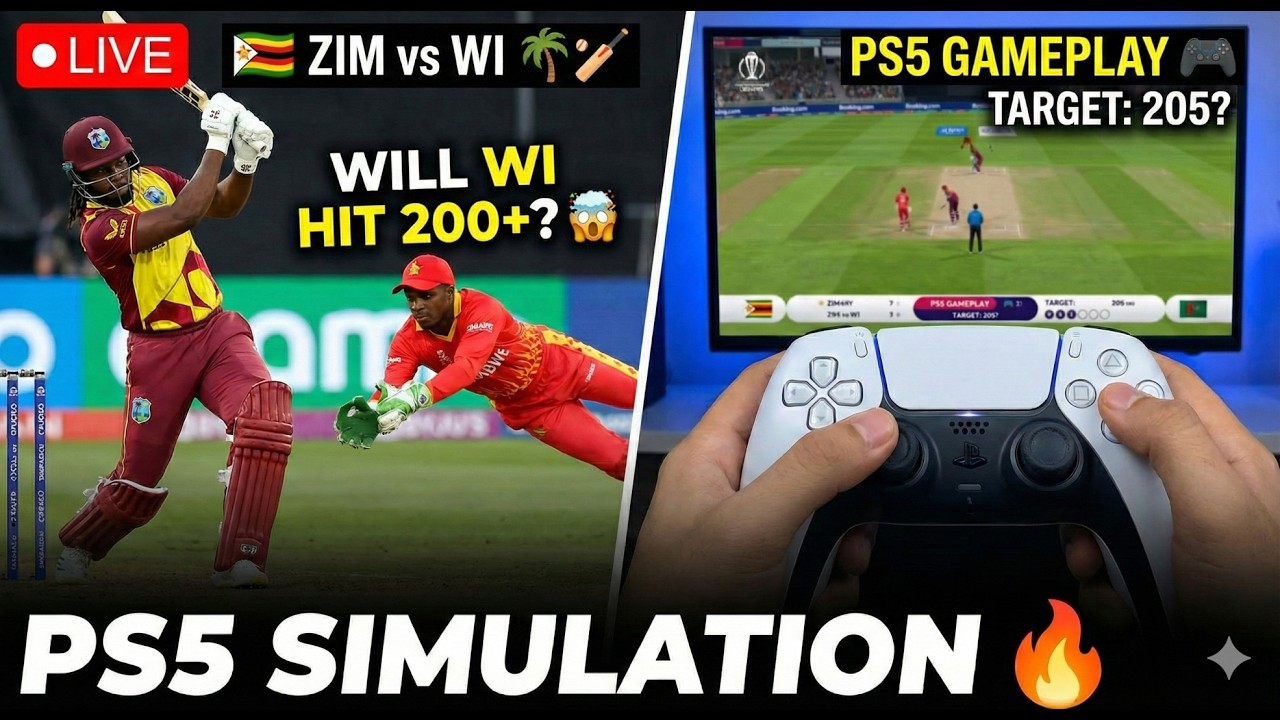 🔴 LIVE: ZIM vs WI | CAN WEST INDIES SMASH 200+?! 🤯 Epic PS5 Gameplay!