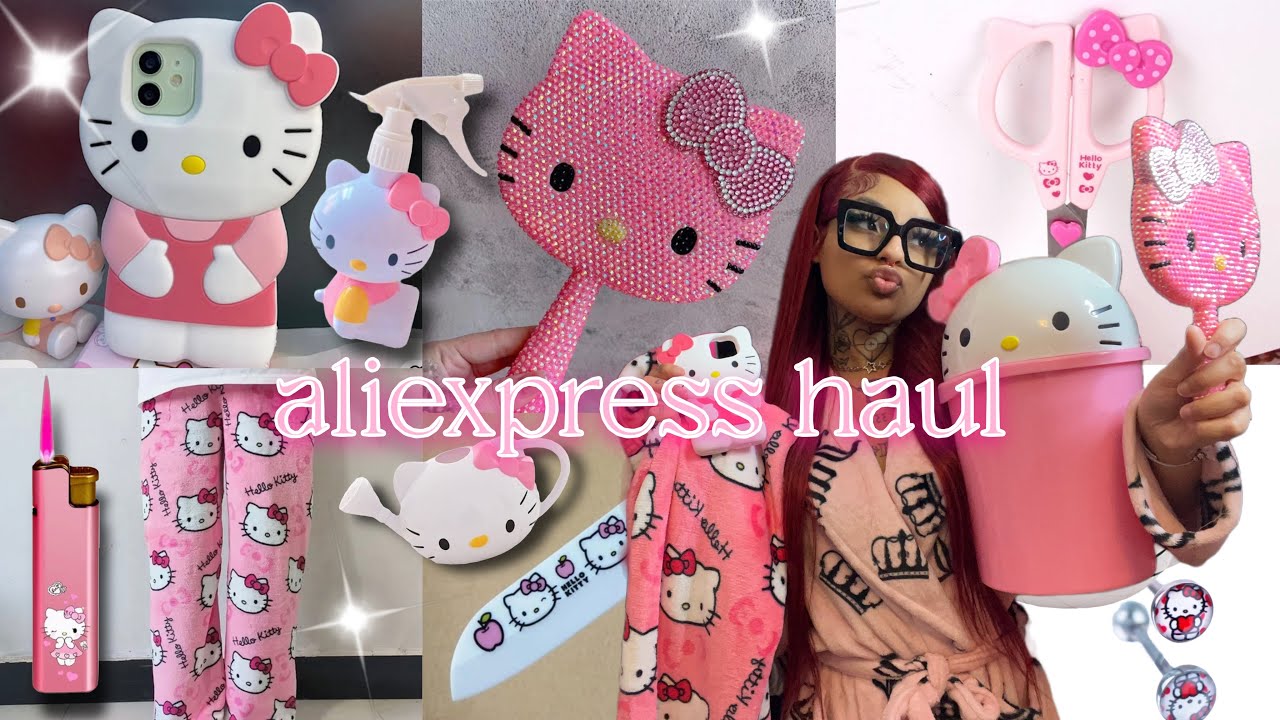 HELLO KITTY ALIEXPRESS HAUL 🎀✨🫶🏽 | school supplies + everyday essentials, etc *VERY affordable* ♡