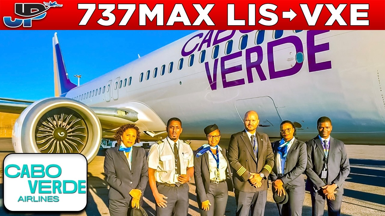 Cabo Verde Boeing 737MAX Cockpit Lisbon to Sao Vicente
